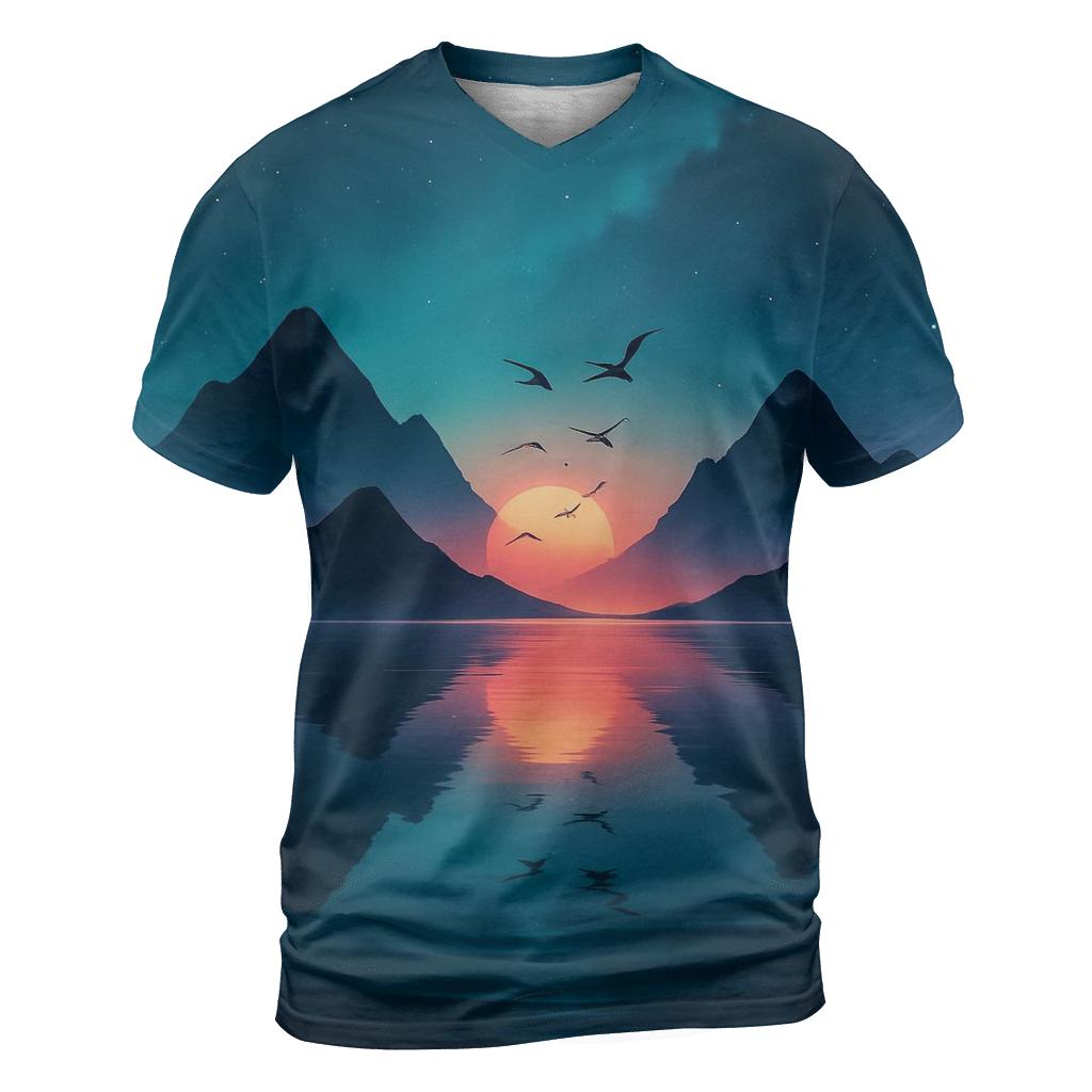 Celestial Ridge Glow custom all-over print shirts