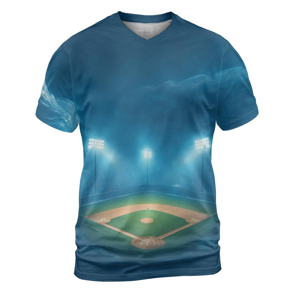 Sky Diamond Blue Jays artistic all-over print tops
