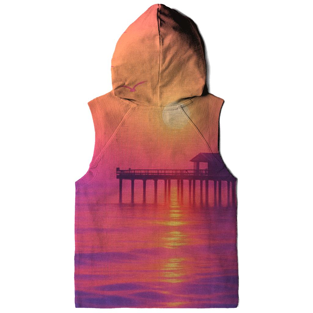 Neon Pier Reverie zip-up hoodies
