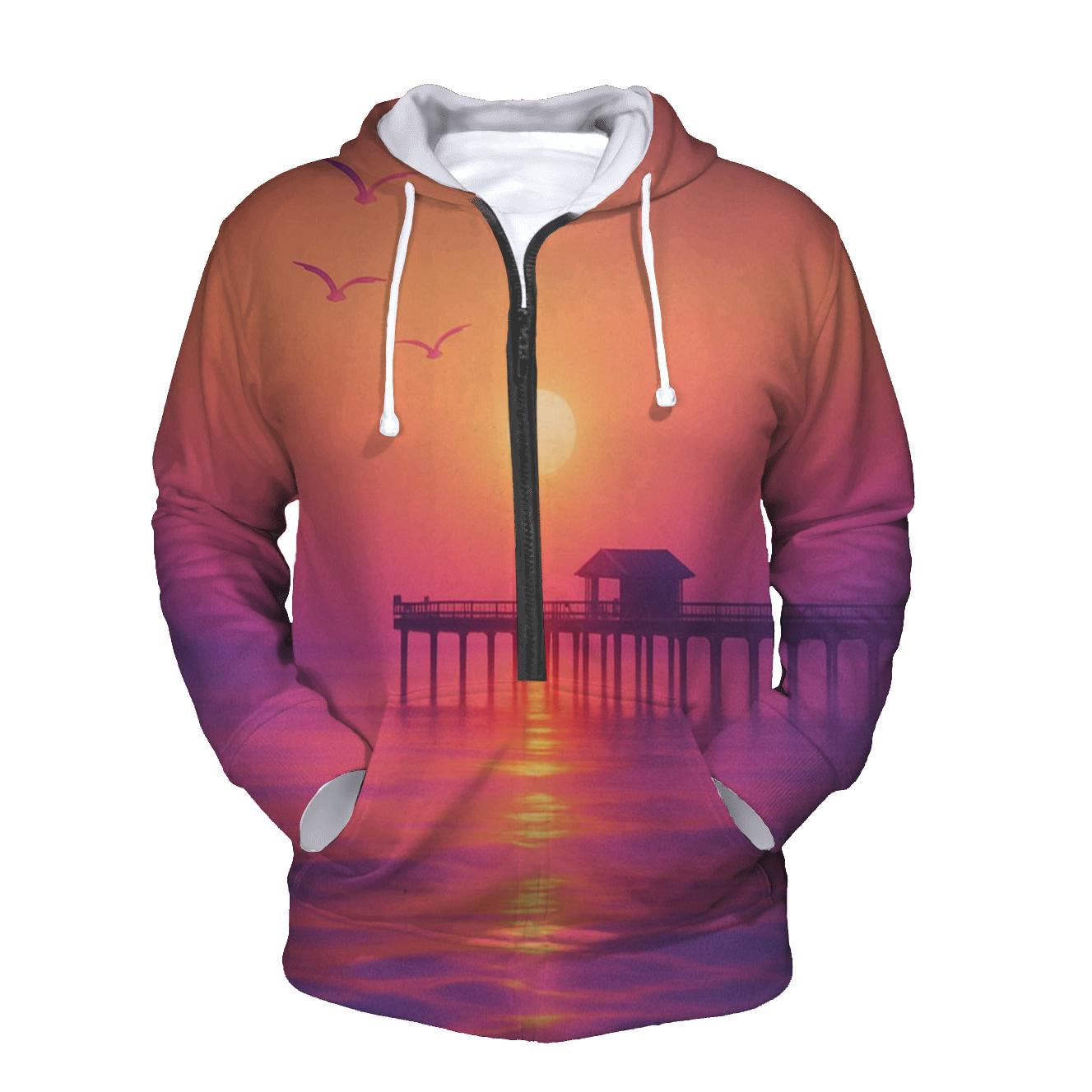 Neon Pier Reverie designer hoodies