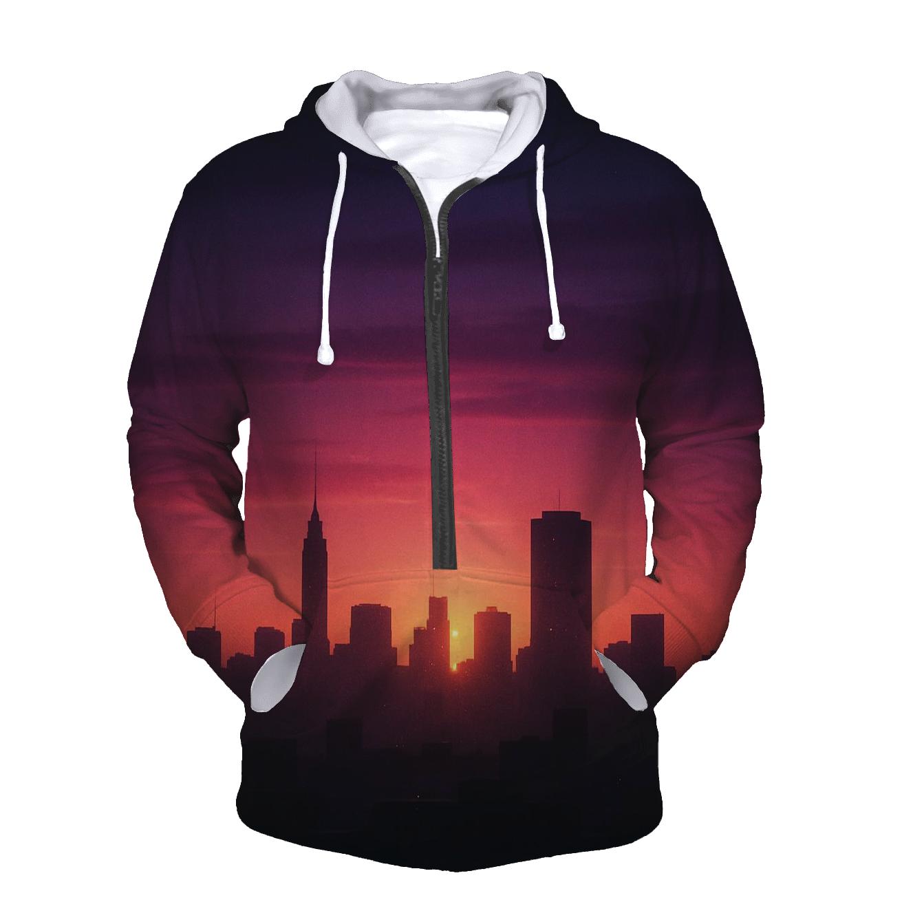 Violet Skyline Velvet lightweight hoodies