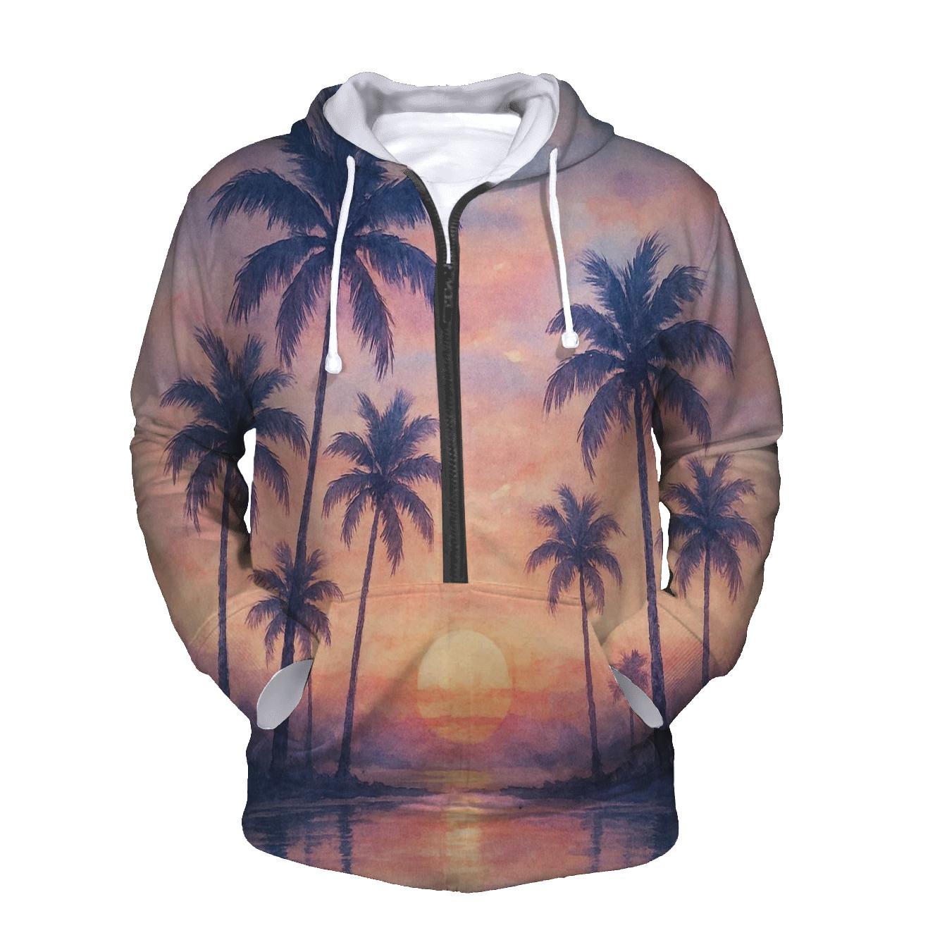 Tropical Echo Horizon pullover hoodies