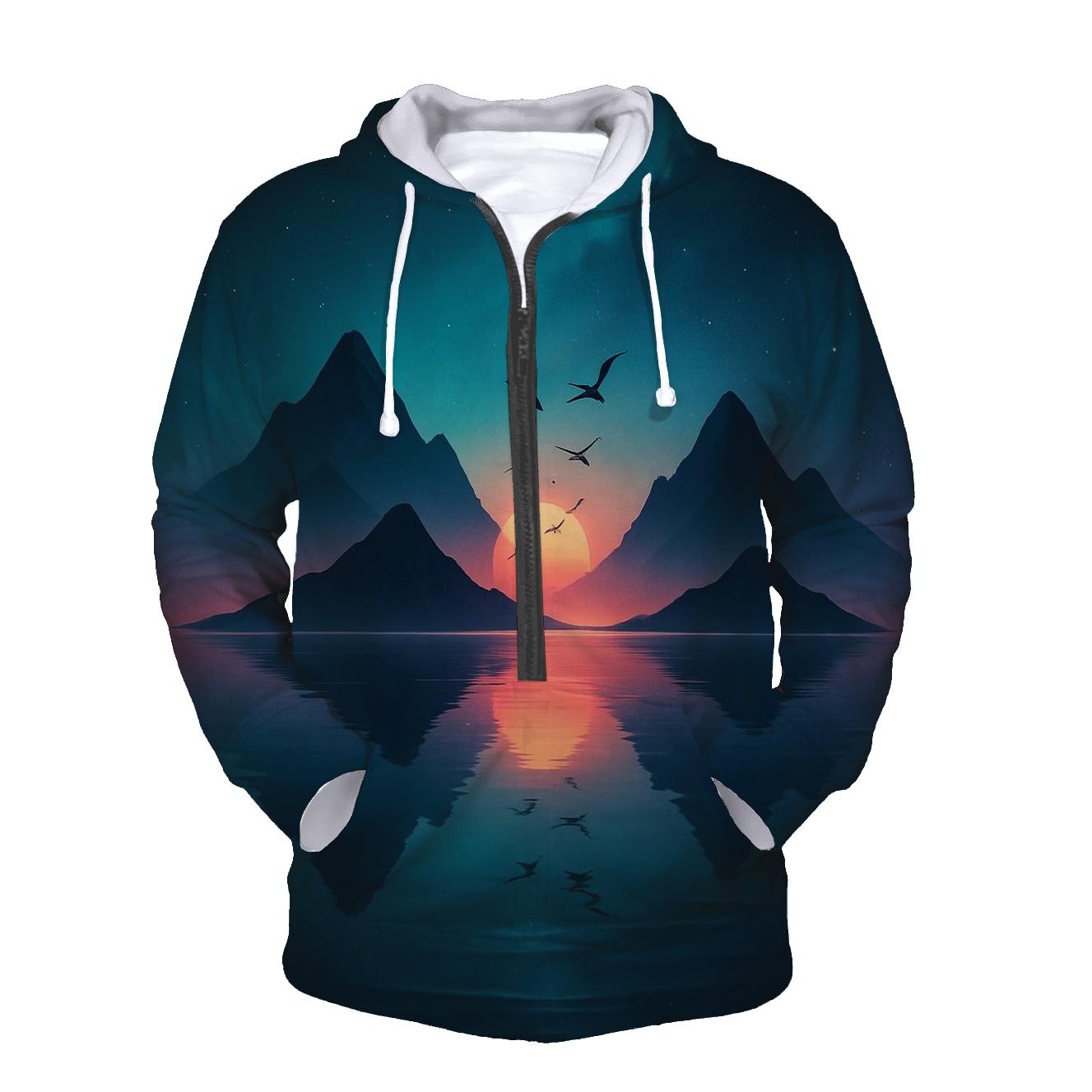 Celestial Ridge Glow graphic hoodies