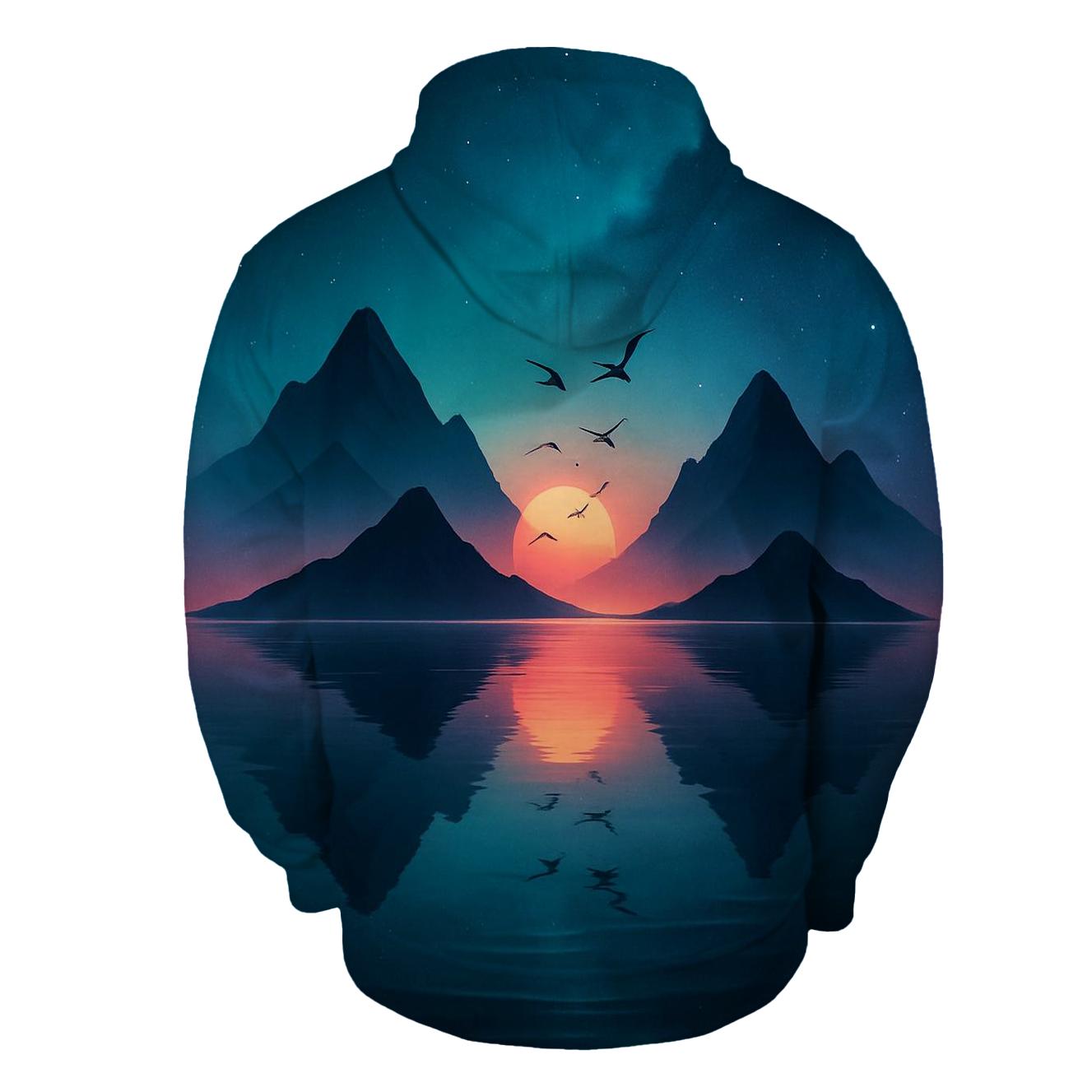 Celestial Ridge Glow graphic hoodies