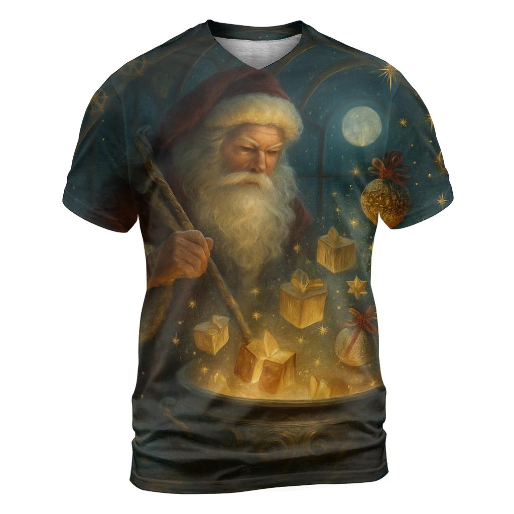 Midnight Gift Alchemist Santa trendy printed shirt styles