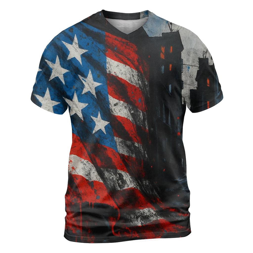 Gritty City Banner artistic all-over print tops