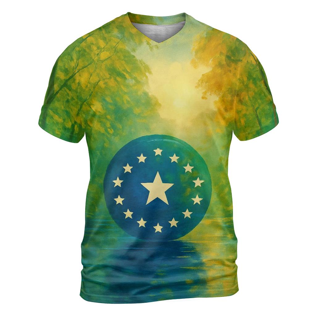 Brazil Amazon Mosaic artistic all-over print tops