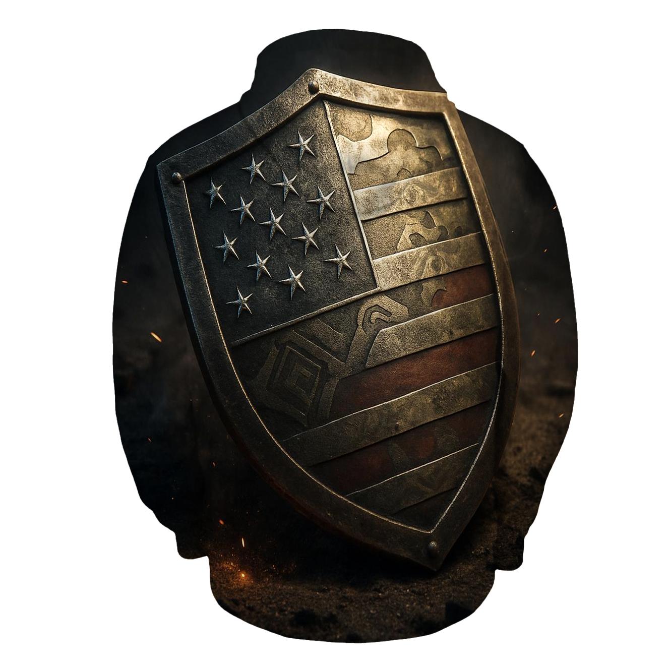 Flagforge Shield printed hoodies