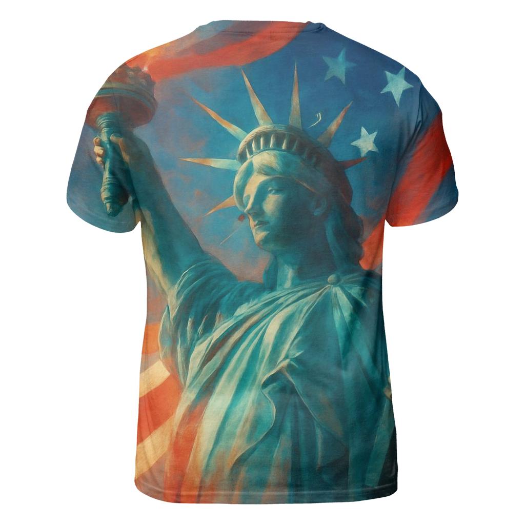 Liberty Radiant Banner vibrant all-over design tees
