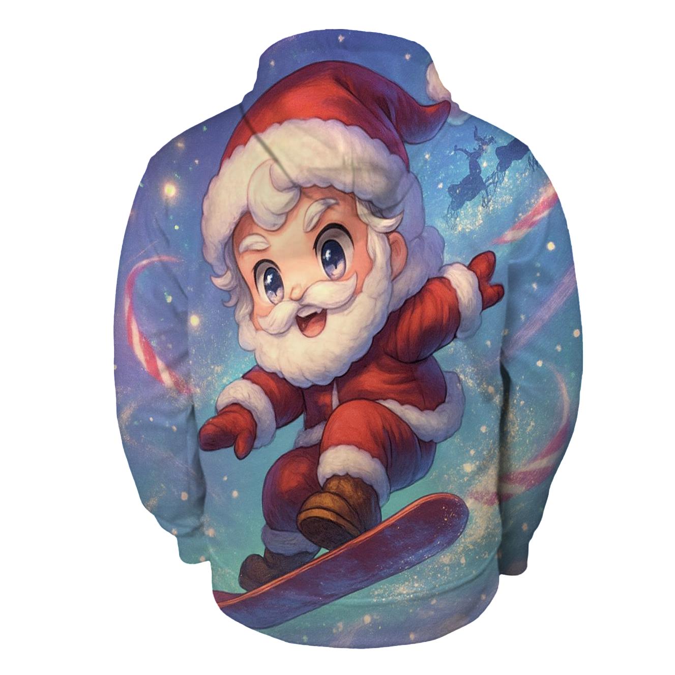 Zero Gravity Snowboard Santa zip-up hoodies