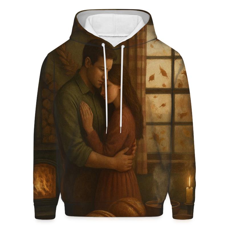 Cozy Cabin Gratitude graphic hoodies
