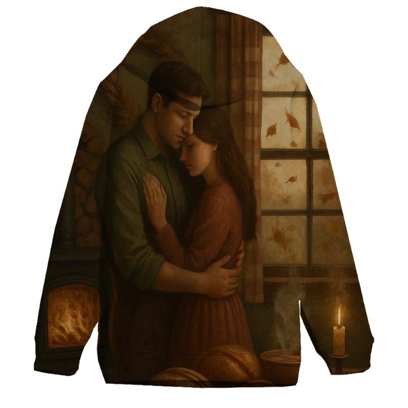 Cozy Cabin Gratitude graphic hoodies