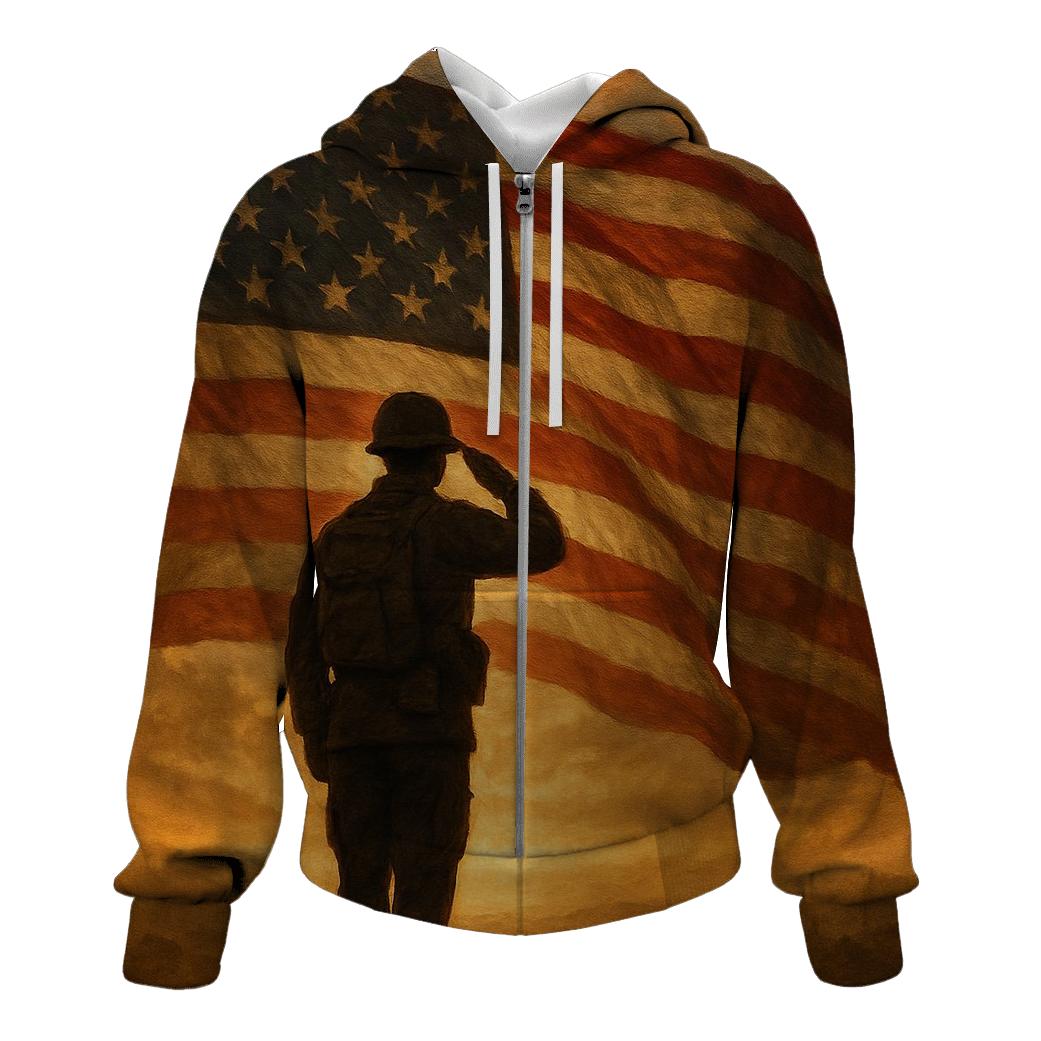 Dawn Sentinel Flag printed hoodies