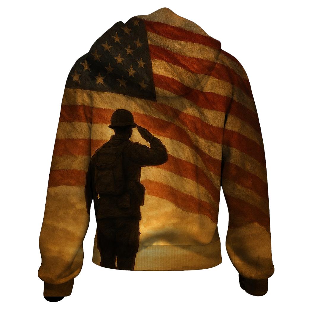 Dawn Sentinel Flag printed hoodies