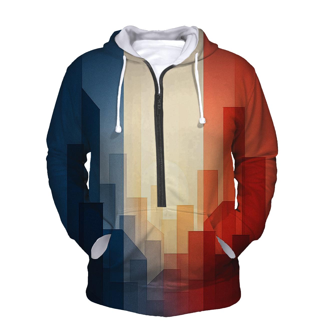 France Geometric Dawn hoodie styles