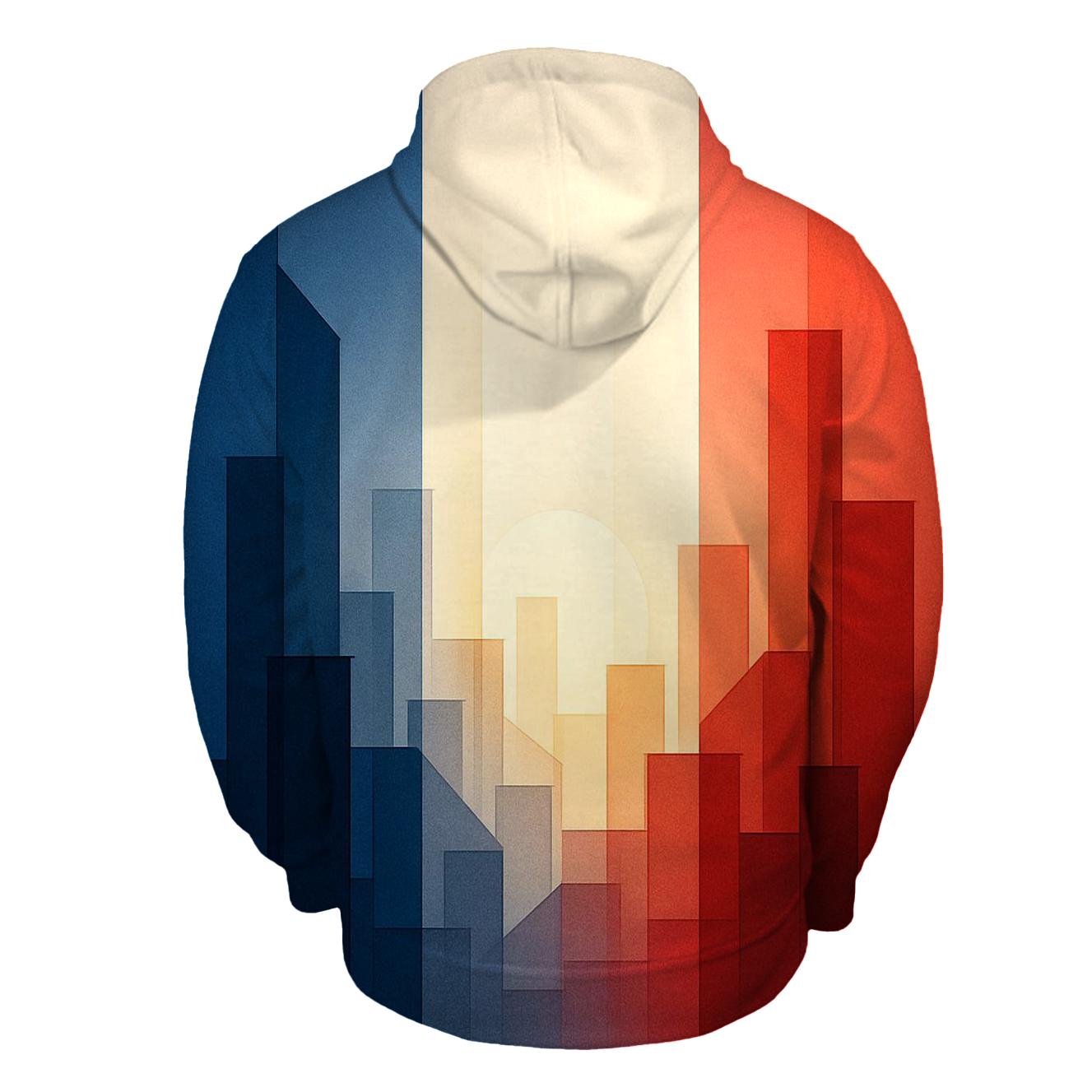 France Geometric Dawn hoodie styles