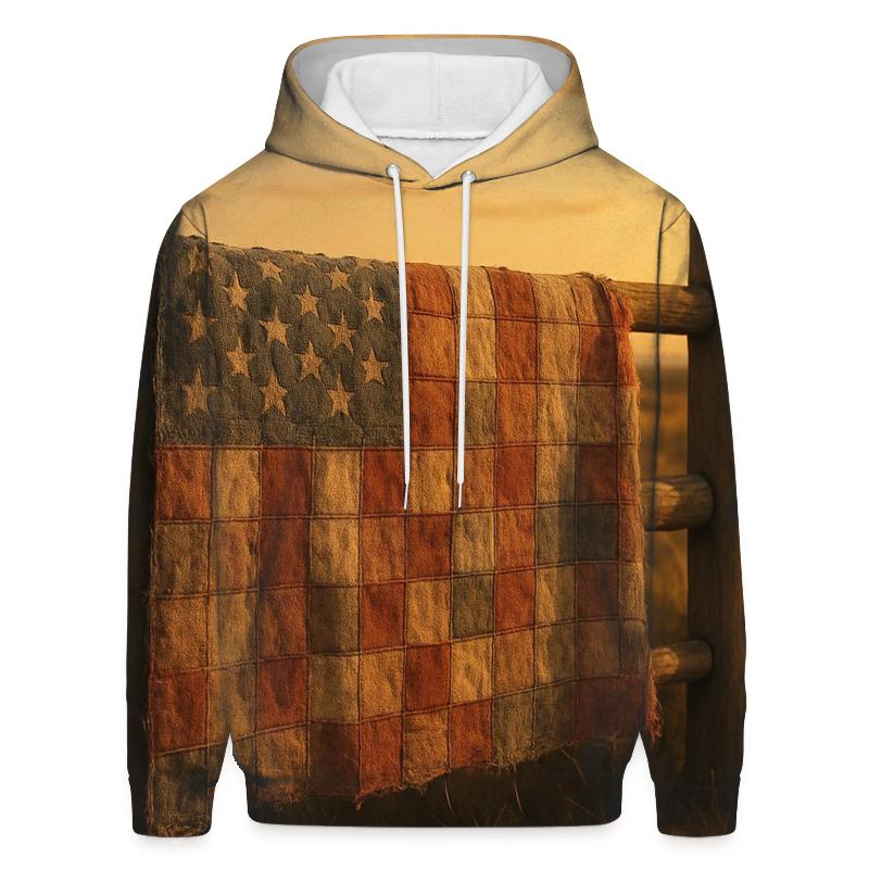 Rustic Frontier Quilt zip-up hoodies