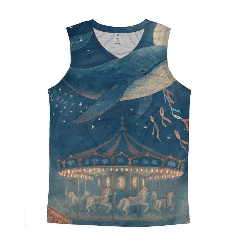 Midnight Carousel Whale custom tank tops