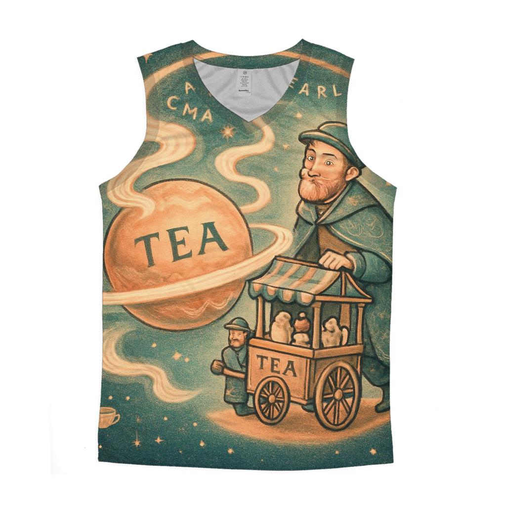 Orbiting Tea Merchant personalized athletic tanks