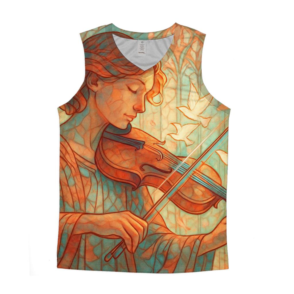 Glasswind Violinist cotton sleeveless tops