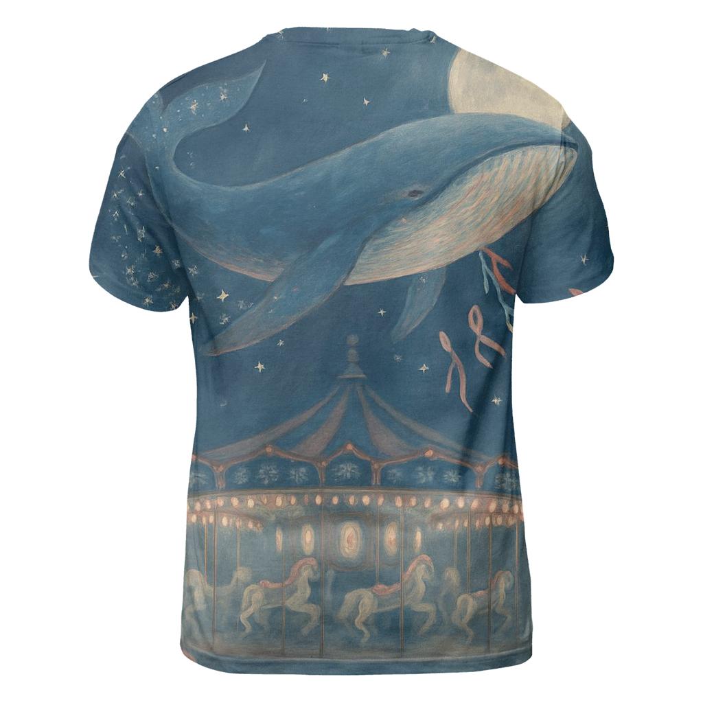 Midnight Carousel Whale trendy printed shirt styles