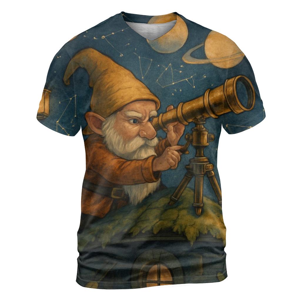 Gnome Astronomer Observatory designer pattern shirts