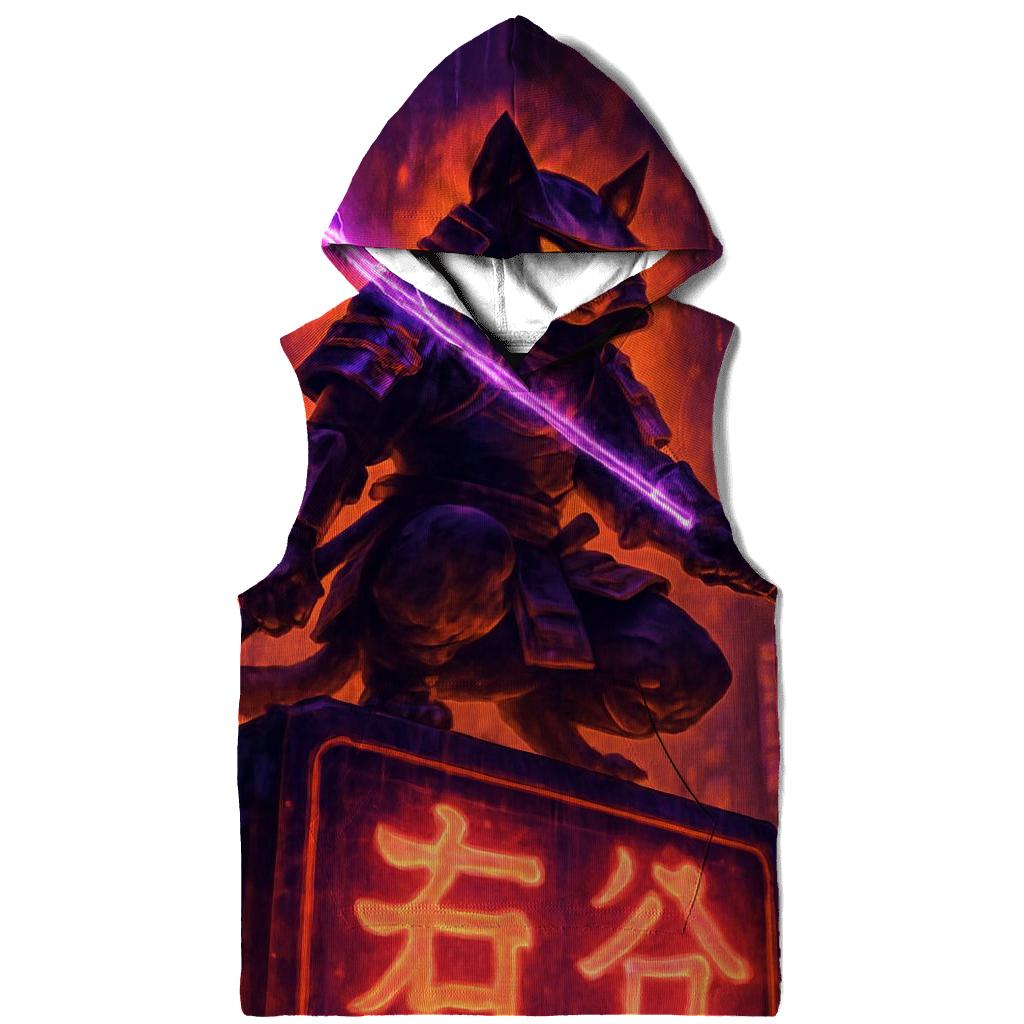 Skyscraper Samurai Cat hoodies fashion