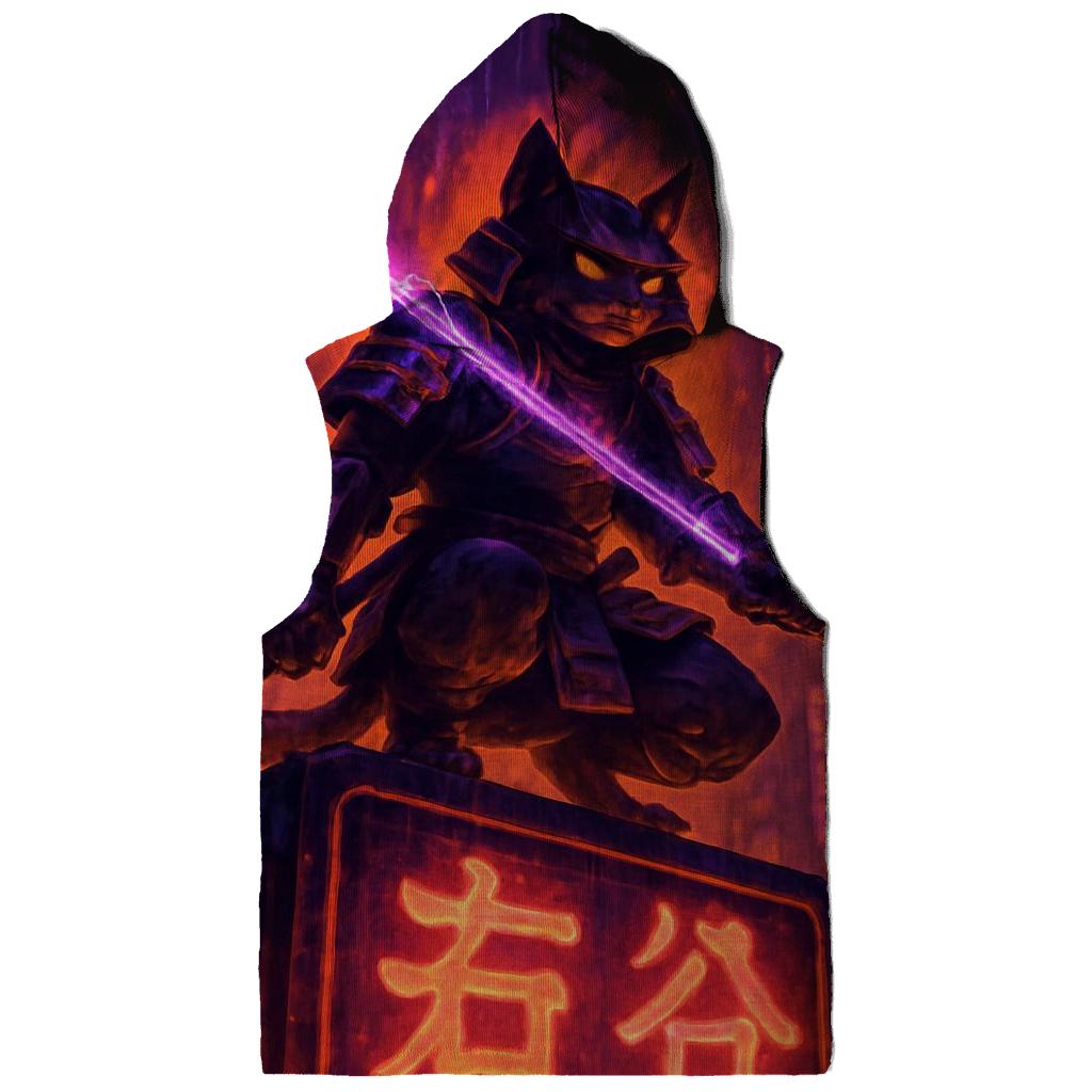 Skyscraper Samurai Cat hoodies fashion