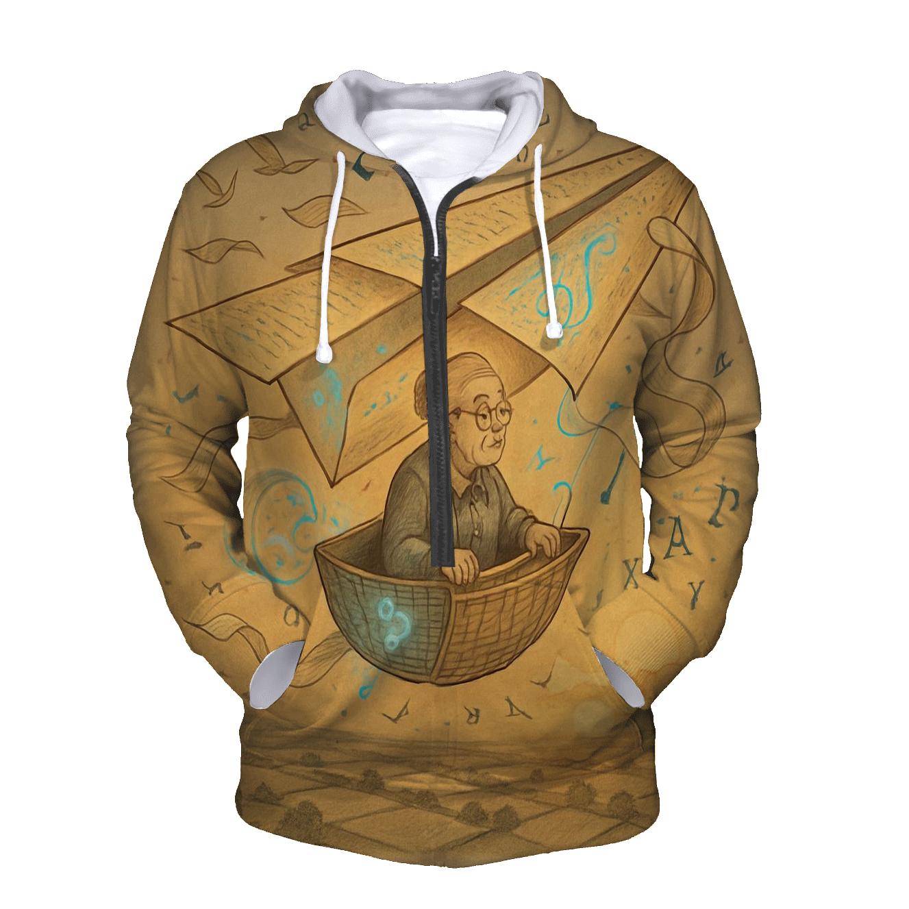 Paper Airship Librarian printed hoodies