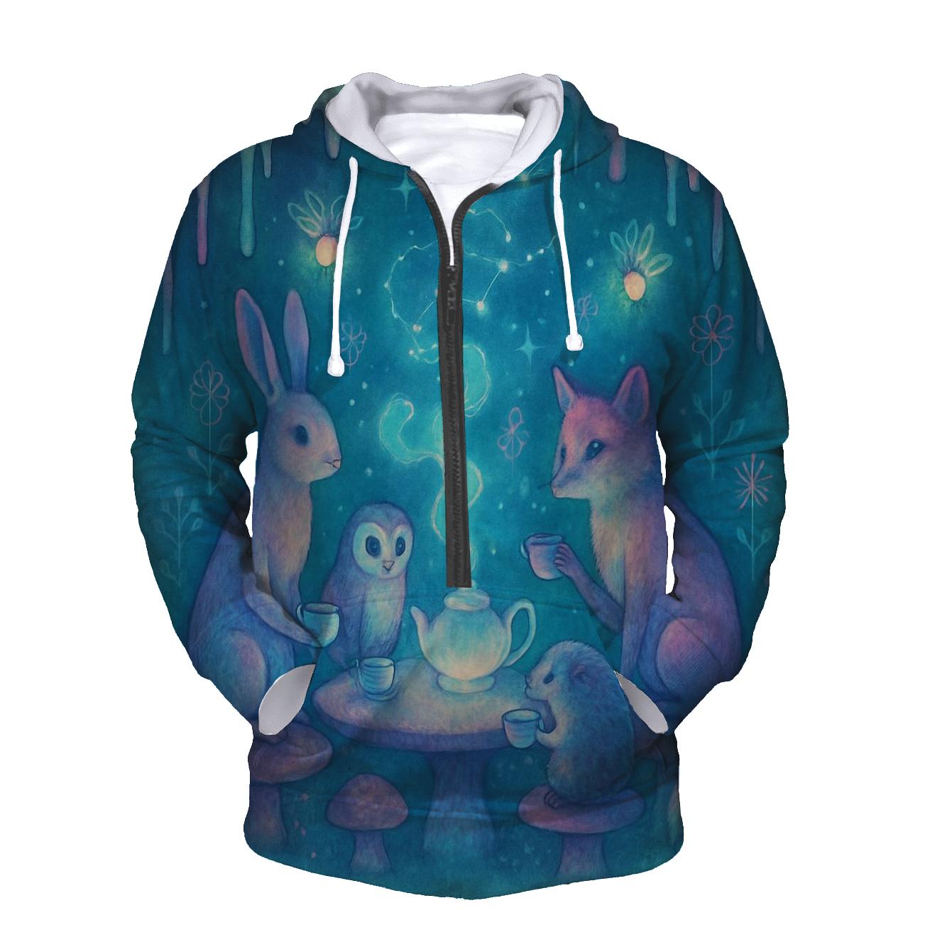 Bioluminescent Tea Party premium hoodies