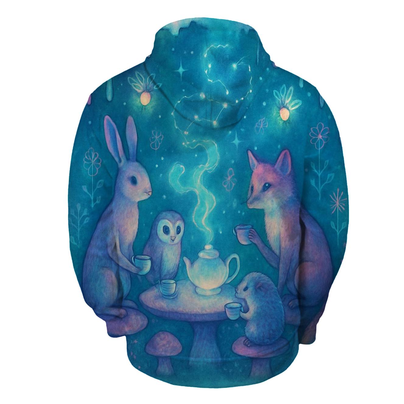 Bioluminescent Tea Party premium hoodies