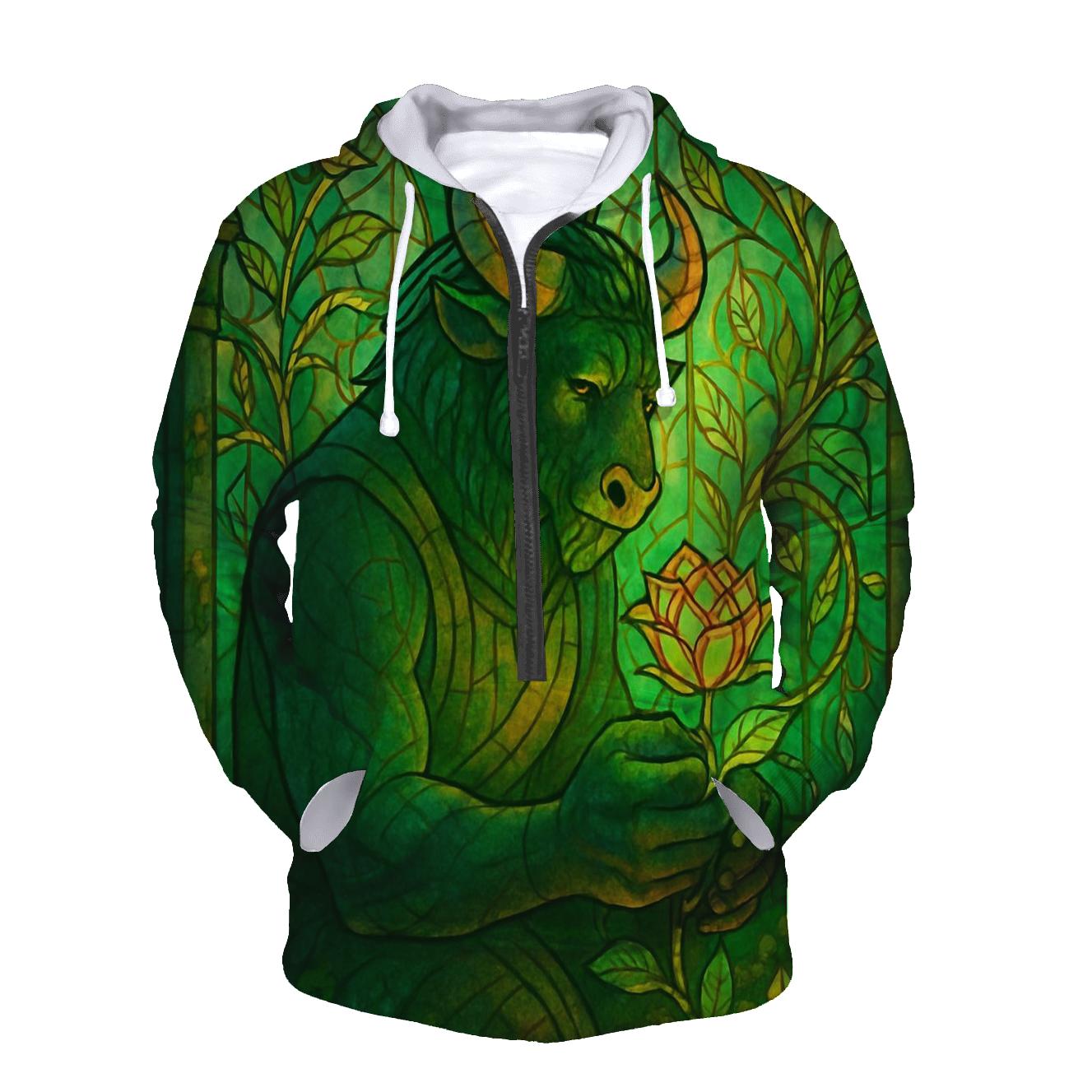 Glass Garden Minotaur zip-up hoodies