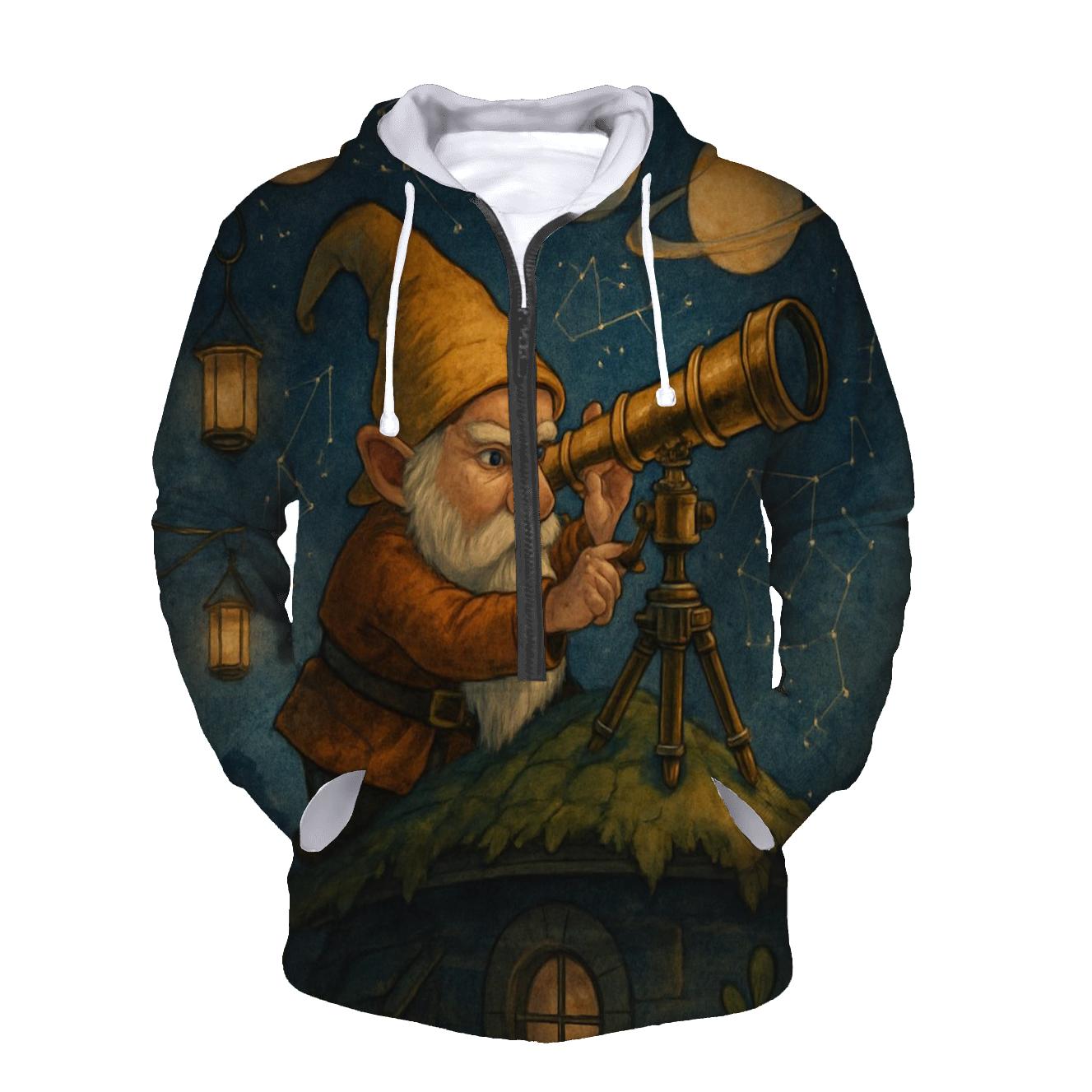 Gnome Astronomer Observatory zip-up hoodies