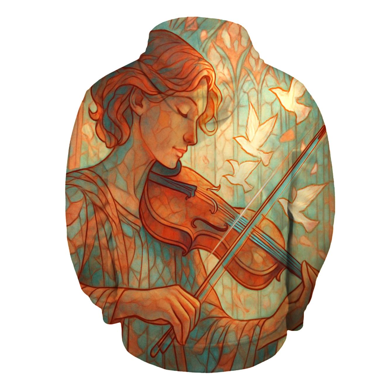 Glasswind Violinist pullover hoodies