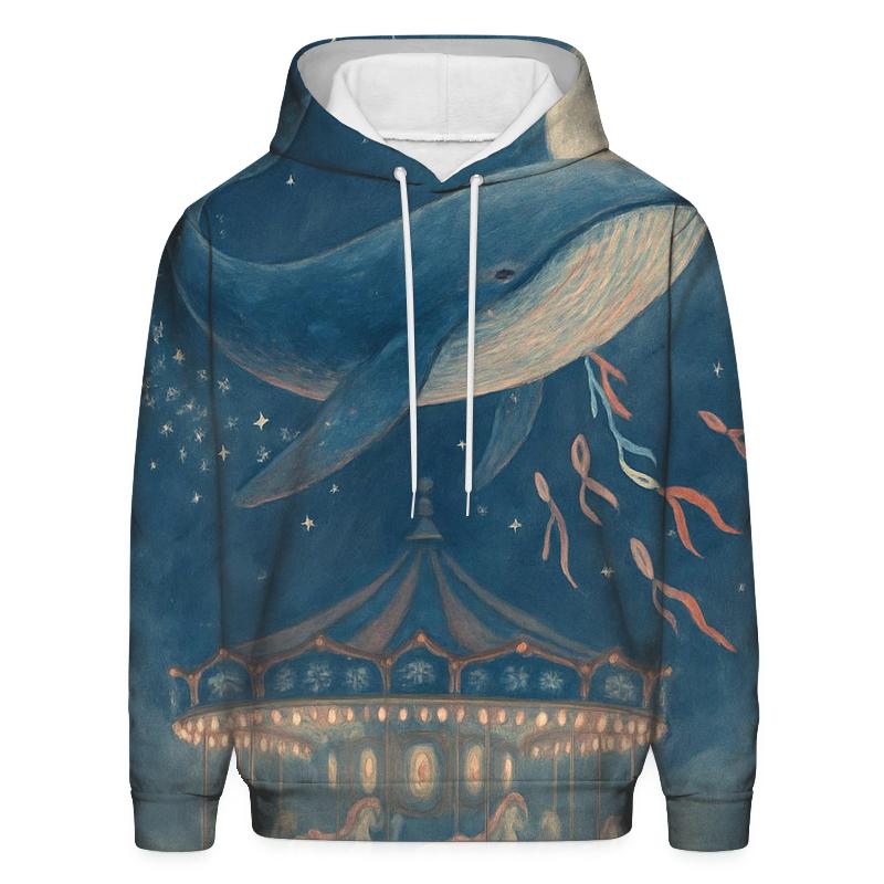 Midnight Carousel Whale hoodie styles