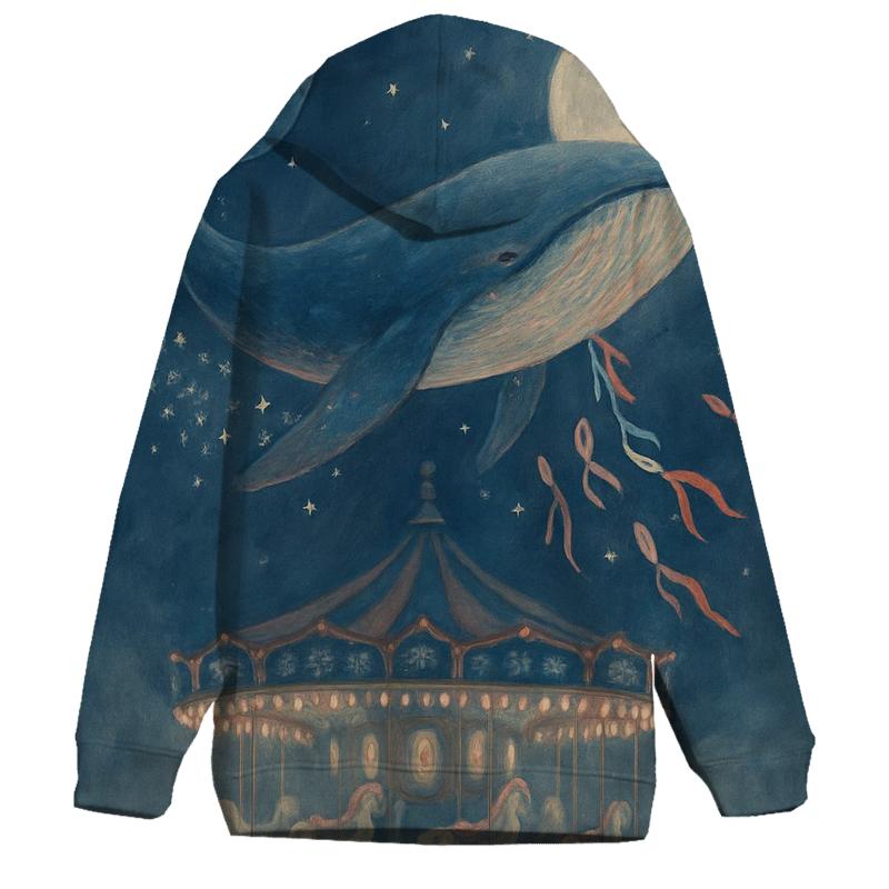Midnight Carousel Whale hoodie styles