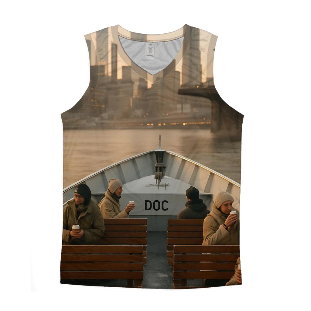 Dawn Ferry Over The East River designer workout tanks
