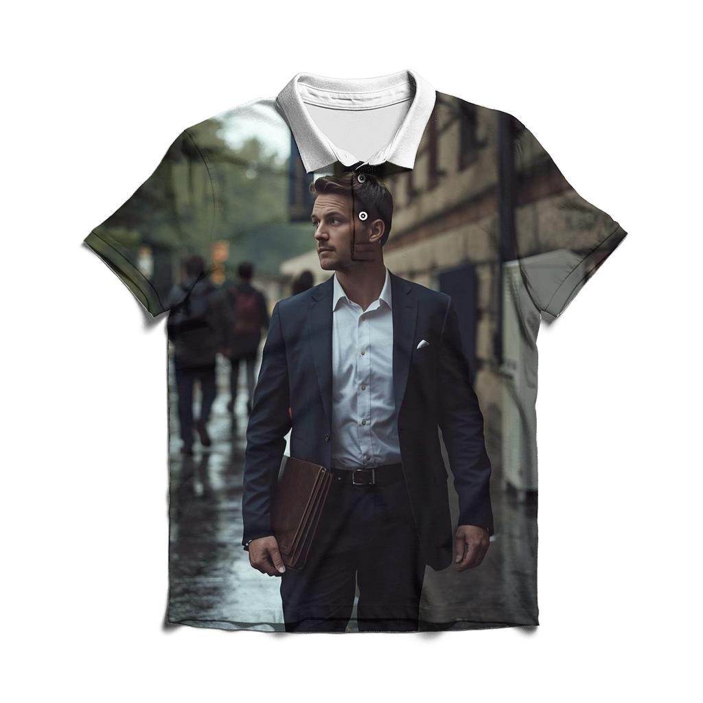 After Lecture Corridor Walk stylish collar polo tees