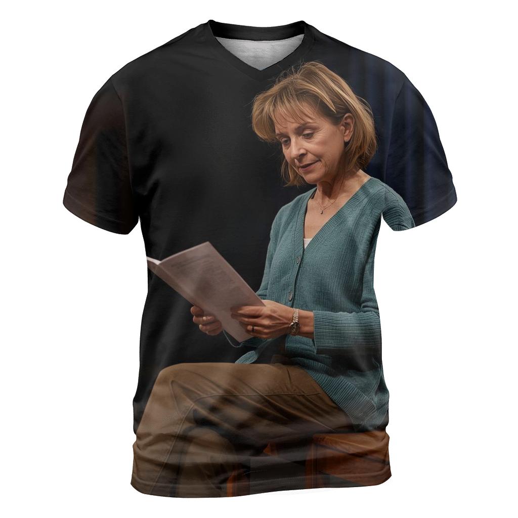 Polly Holliday Quiet Rehearsal At Dusk artistic all-over print tops