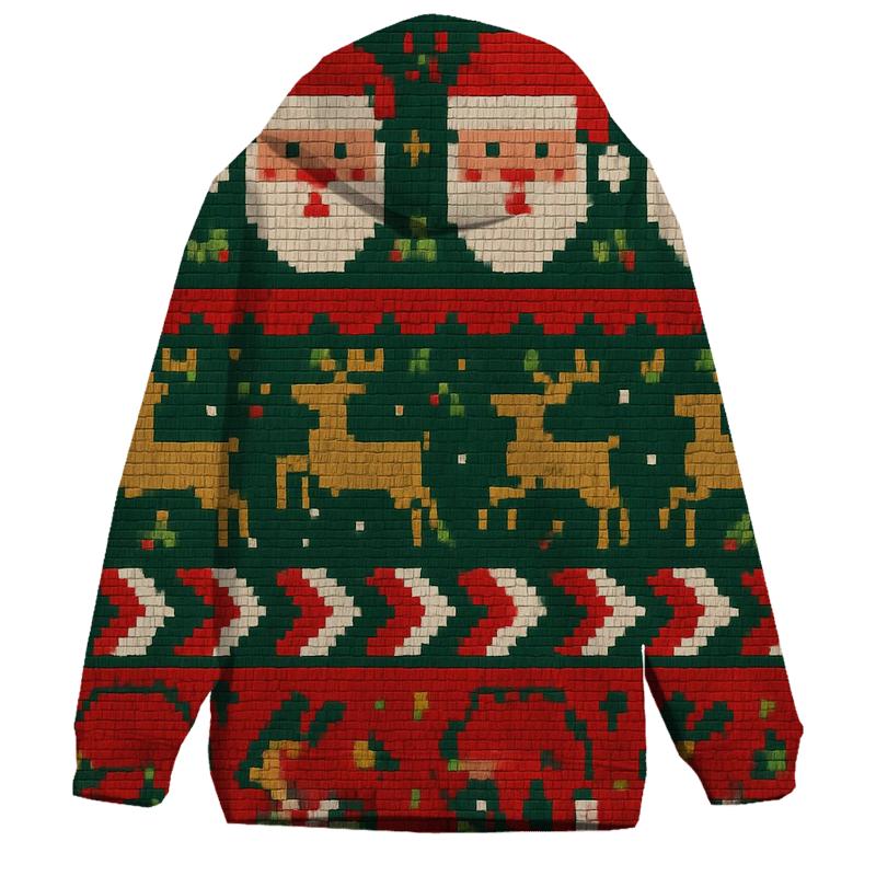 Tacky Tinsel Pixel Panorama Design pullover hoodies