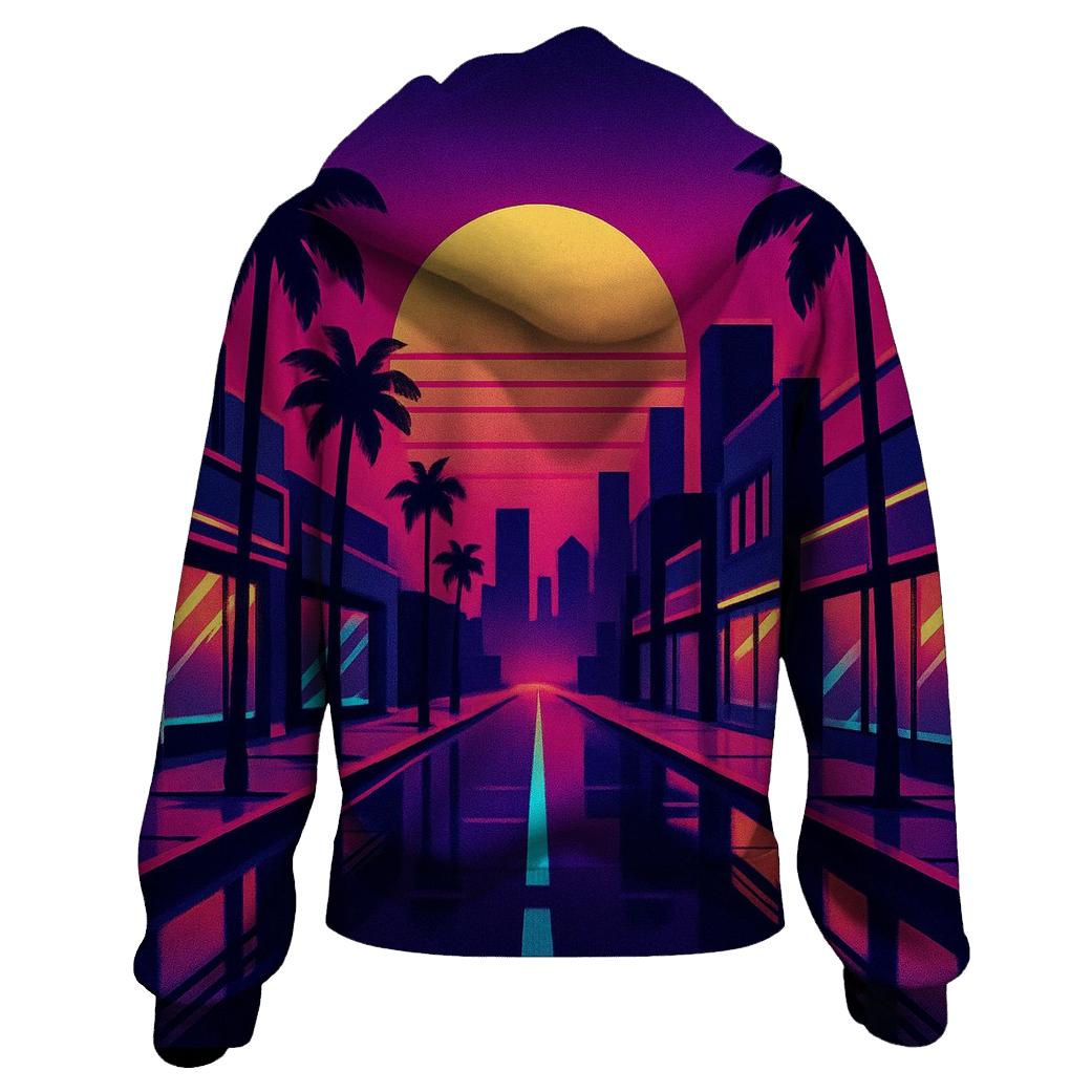 Midnight Neon Boulevard premium hoodies