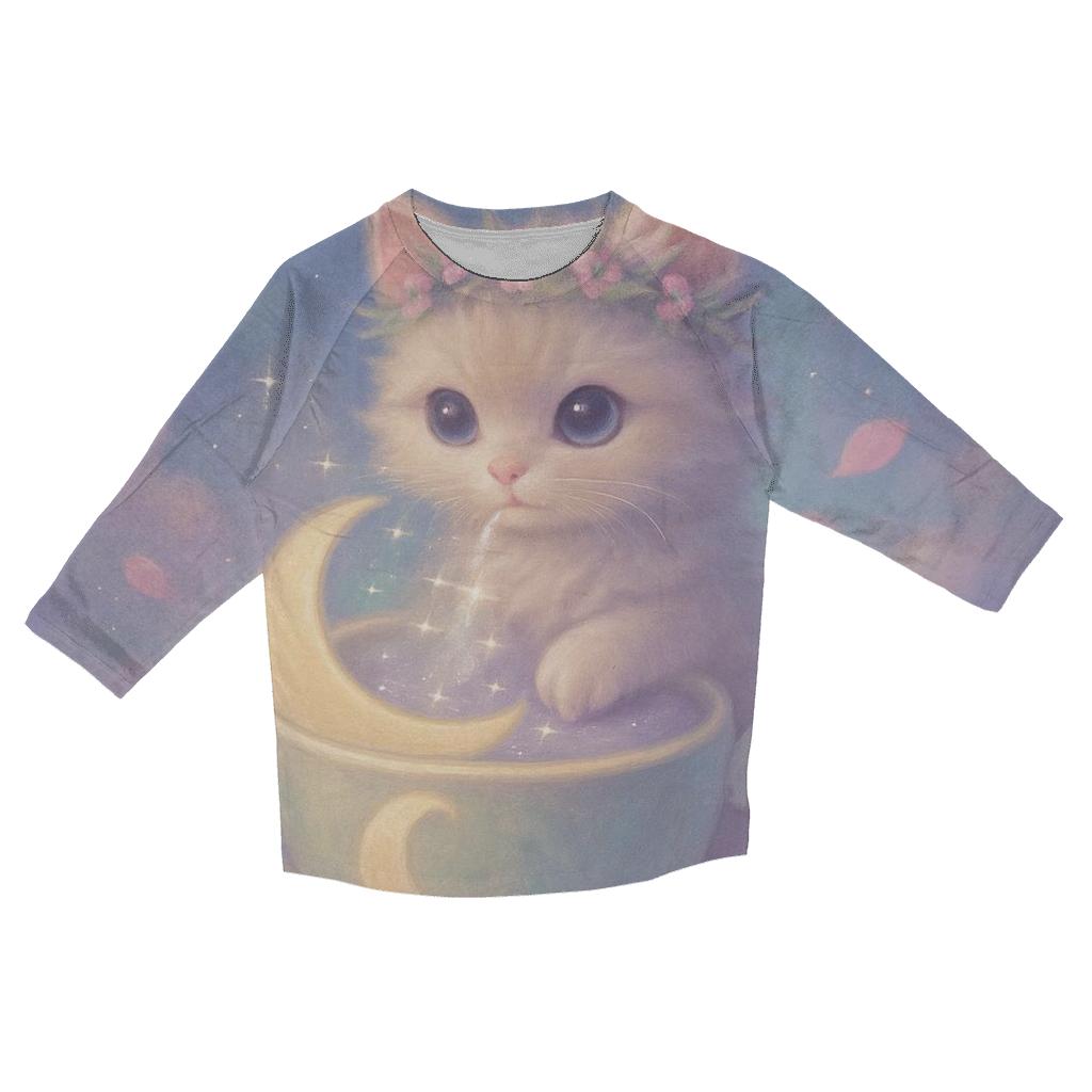 Lunar Tea Party Kitten fashion 3/4 sleeve shirts