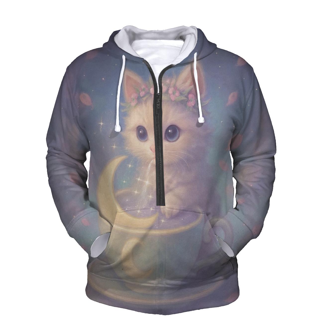 Lunar Tea Party Kitten custom hoodies