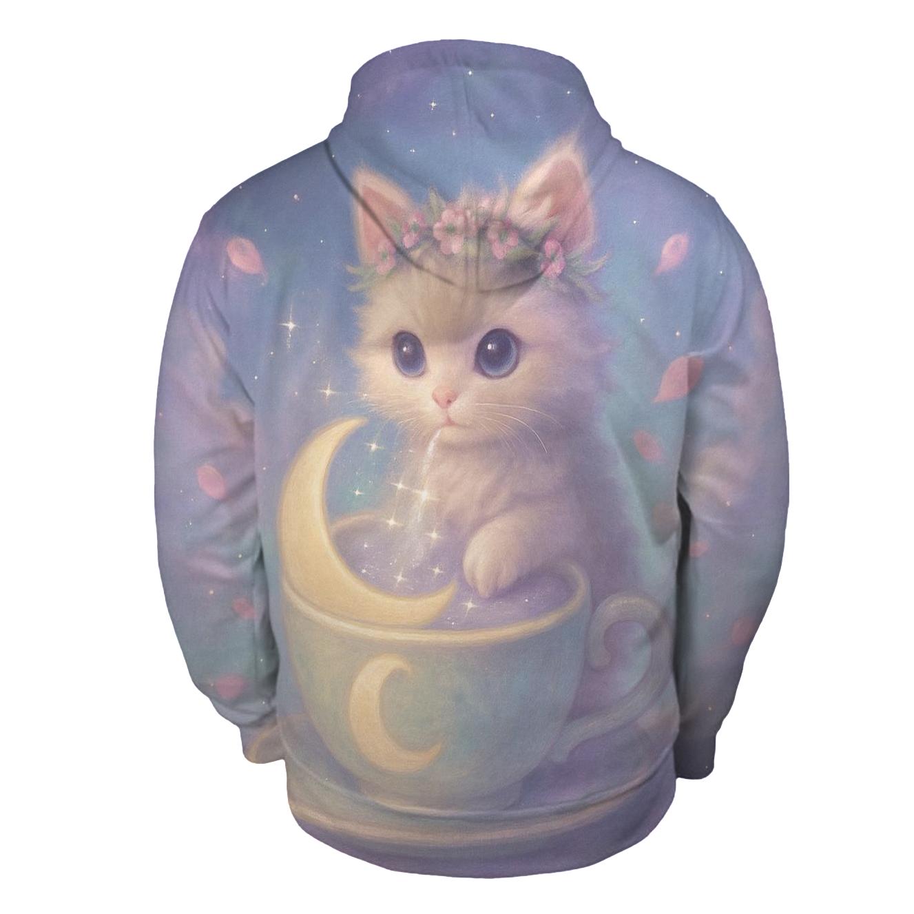 Lunar Tea Party Kitten custom hoodies