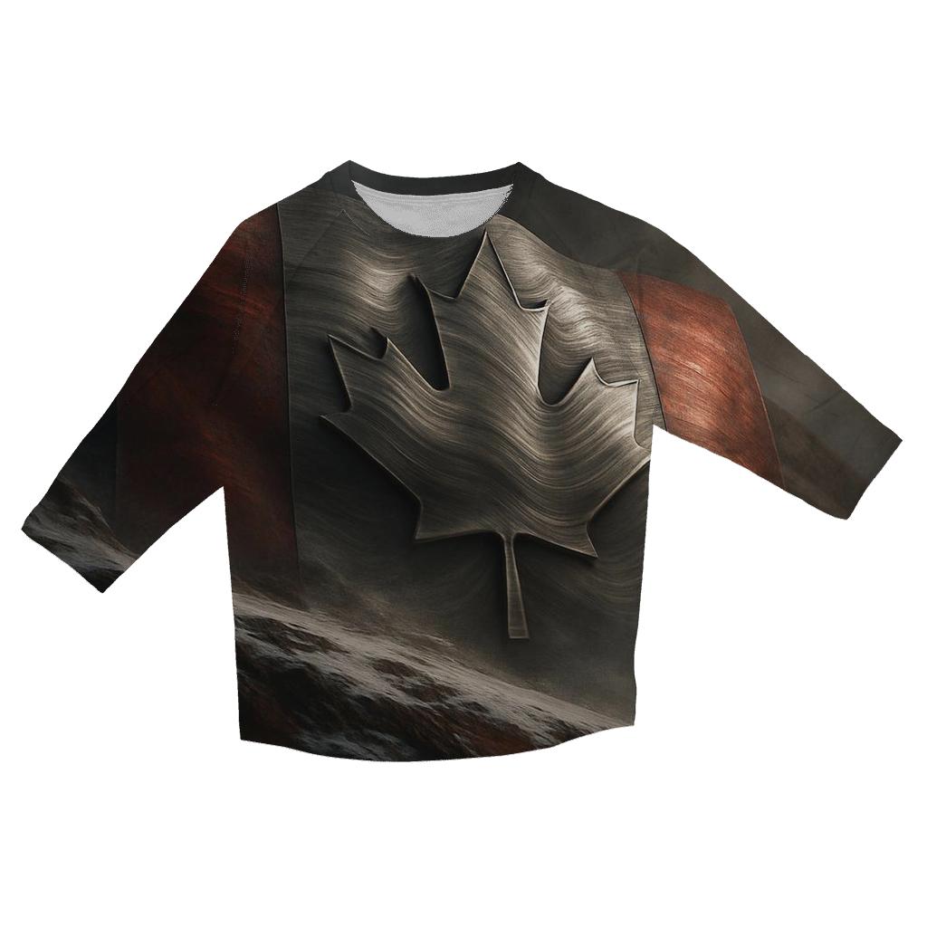 Maple Wind Sculpture trendy 3/4 sleeve tops