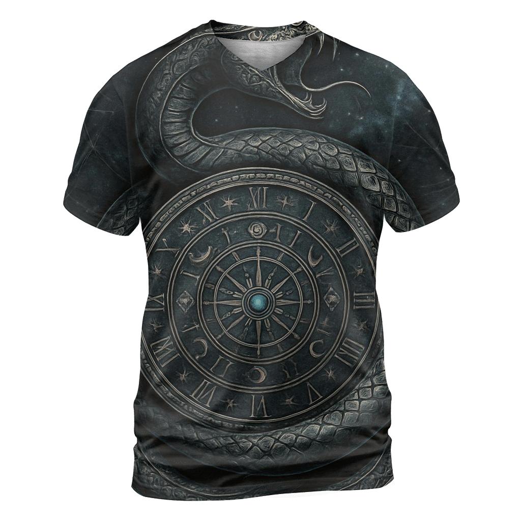 Ouroboros Of The Starforged Clock unique graphic print tees