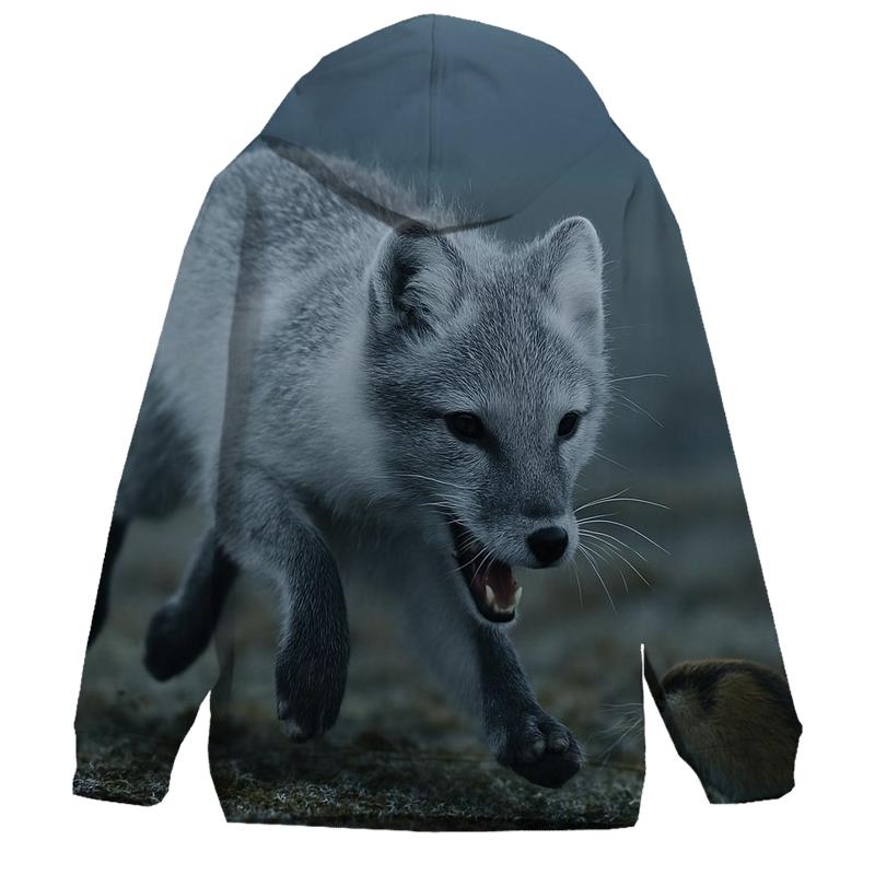 Tundra Lunge Arctic Fox custom hoodies