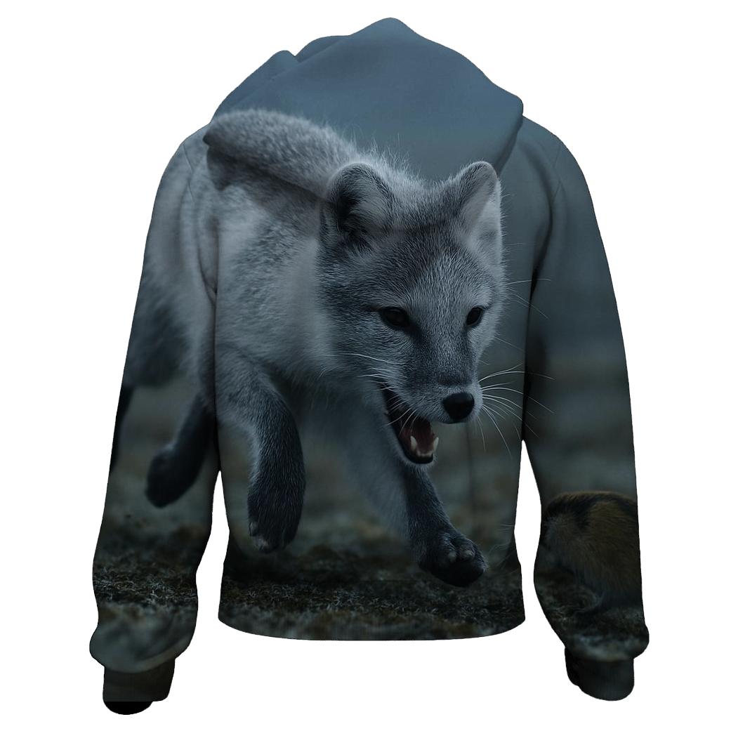 Tundra Lunge Arctic Fox printed hoodies