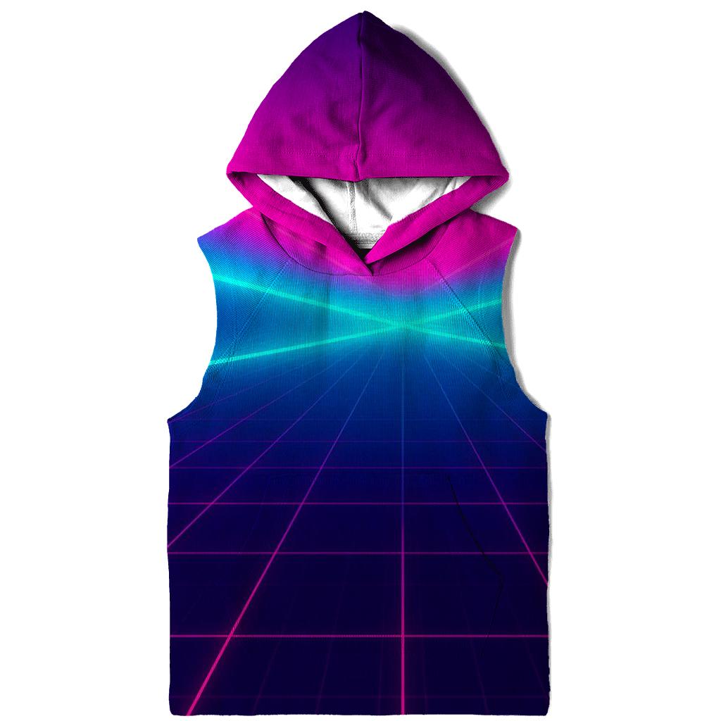 Neon Grid Horizon hoodies fashion
