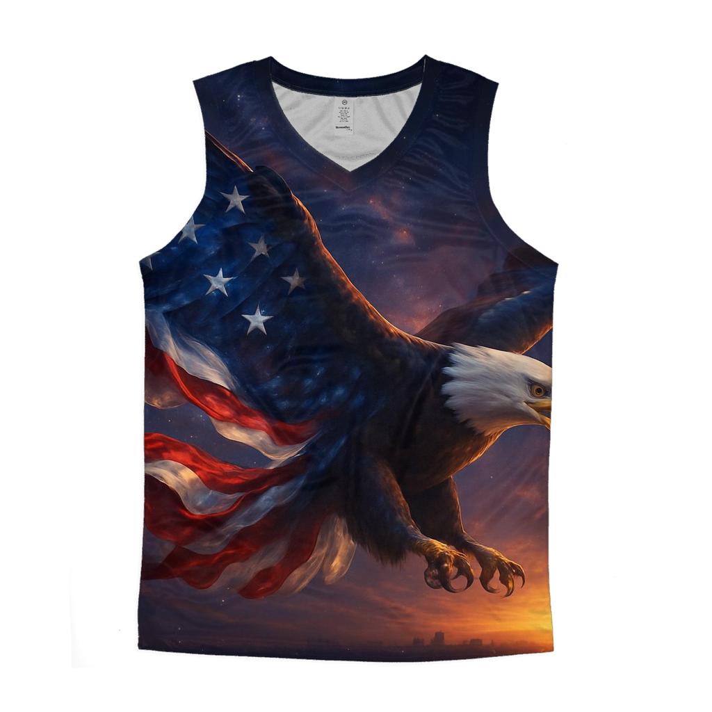 Nebula Stripes Eagle designer workout tanks